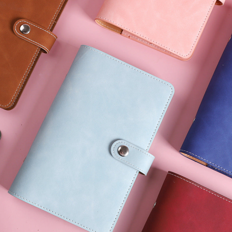 A6 Loose-Leaf Detachable Buckle Simple Hand Account Soft Leather Notebook
