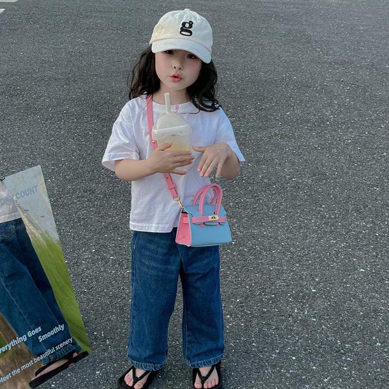 Children'S Fashion Contrast Mini Crossbody Bag