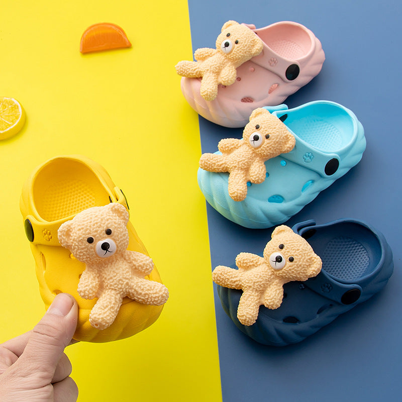 Kids Cute Cartoon Animal Hollow Out Non-slip Slippers