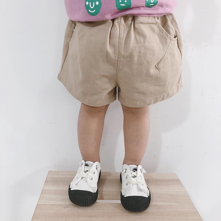 Kids Boys Simple Solid Color Elastic Casual Shorts