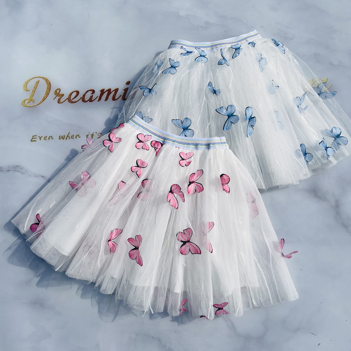 Girl'S Fashion Butterfly Mesh Tutu Skirt