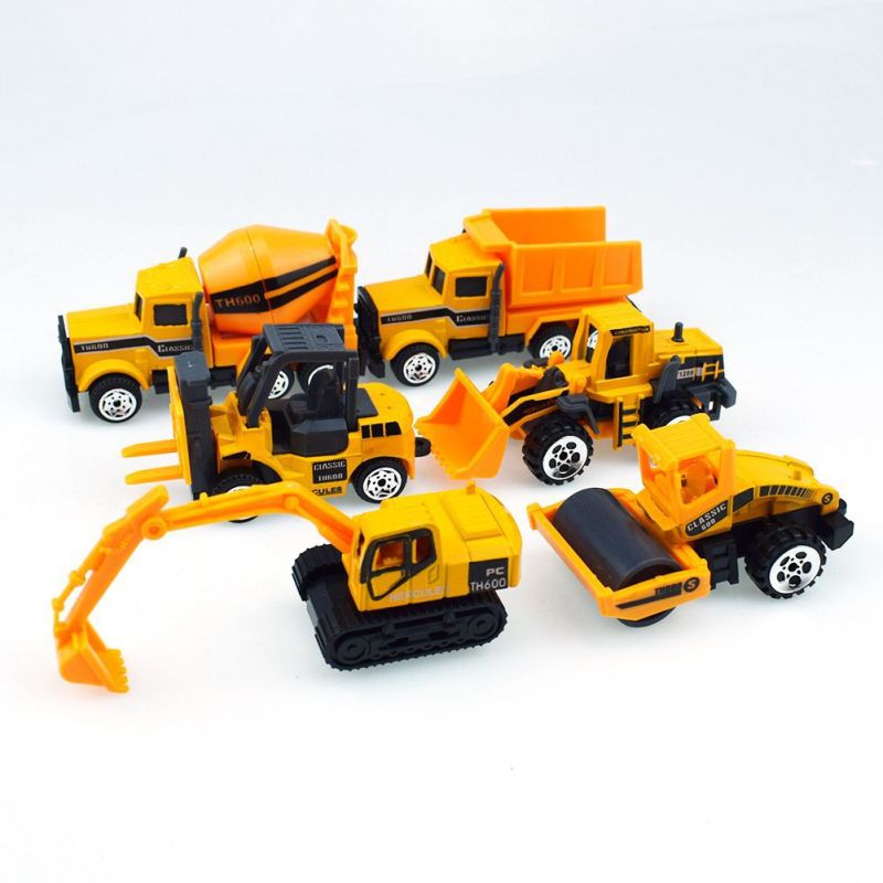 Children Sliding Toys Alloy Engineering Dump Truck Excavator Road Roller Mixing Forklift Engineering Vehicle Model