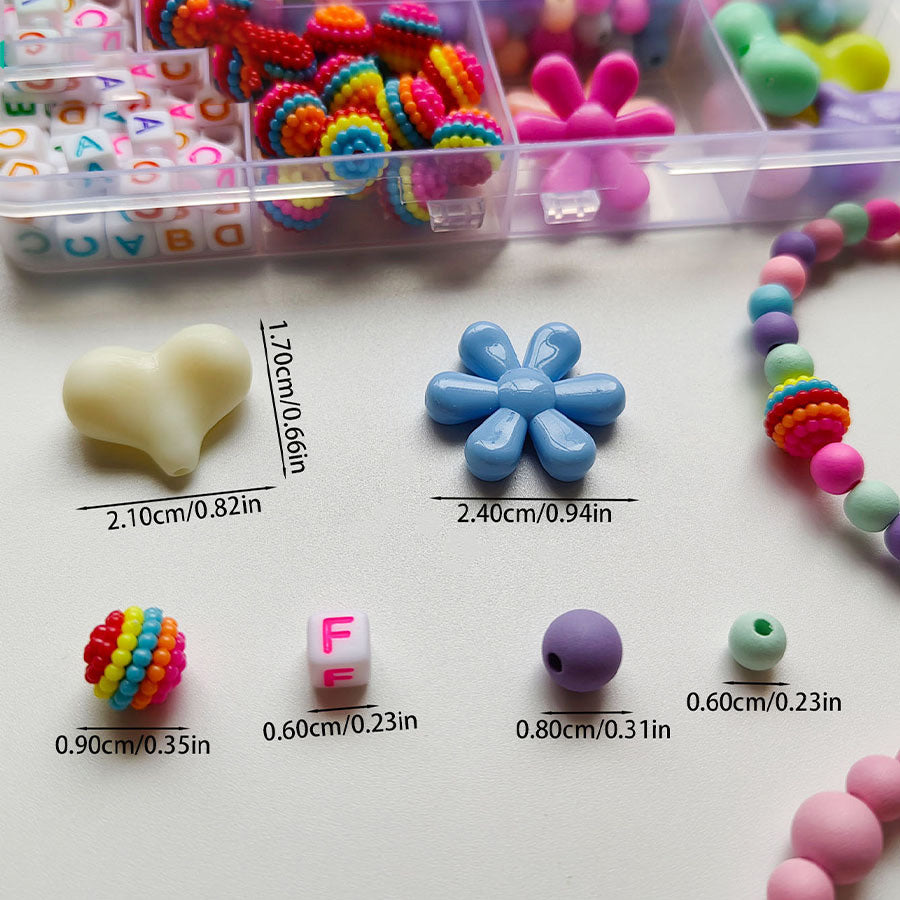 Fashion Multicolor Frosted Diy Beads Accessories Set