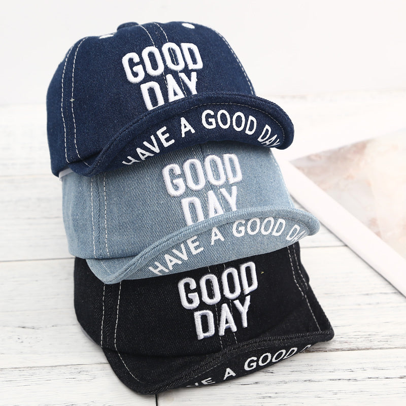 Baby Basic Letter Embroidery Denim Baseball Cap