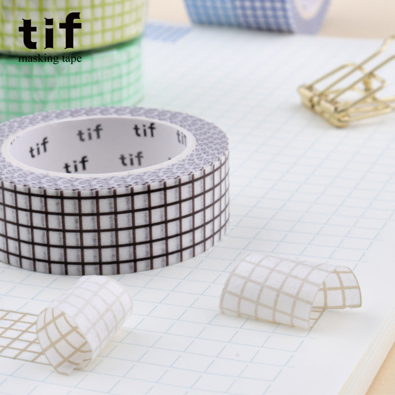 10m Plaid Sticker Basic Hand Account Paper Tape
