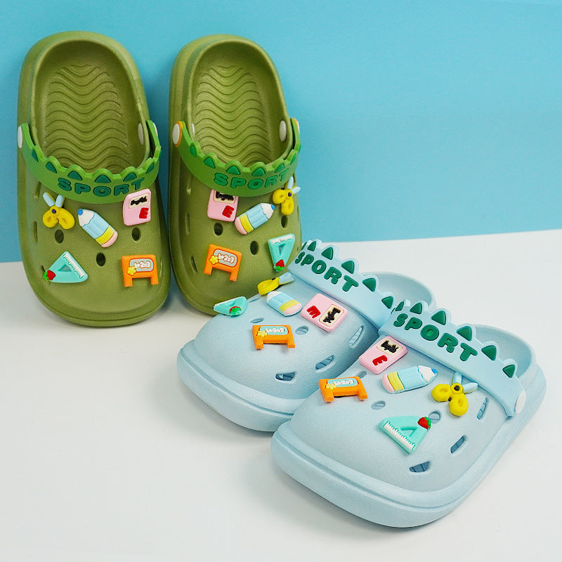Children Kids Baby Fashion Girls Boys Casual Back To School Pencil Soft Sole Casual Clogs Slippers Shoes