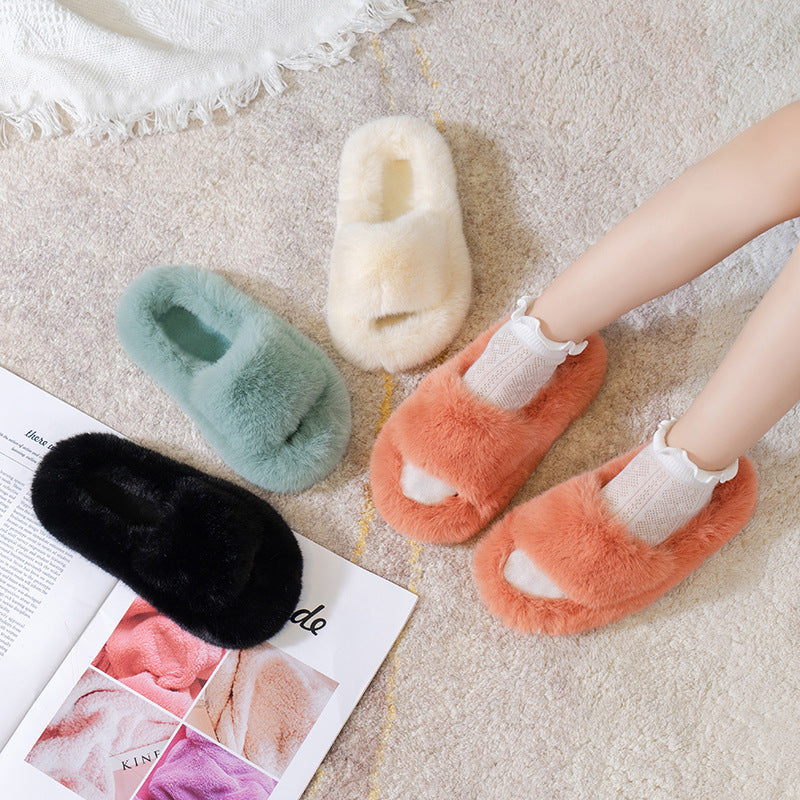 Children Kids Toddlers Girls Boys Fur Slippers