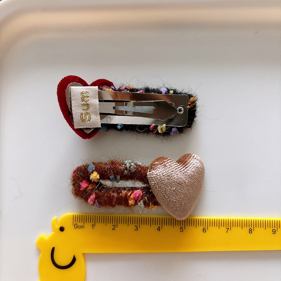Kids Girls Sweet Cute Heart Hairpin