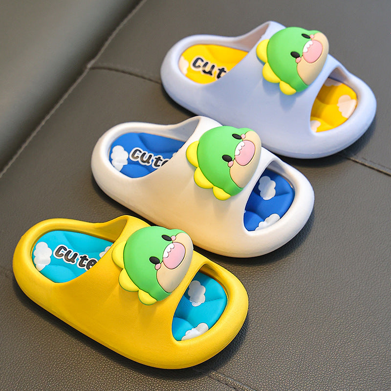 Kids Unisex Cute Cartoon Dinosaur Thick-Soled Slippers