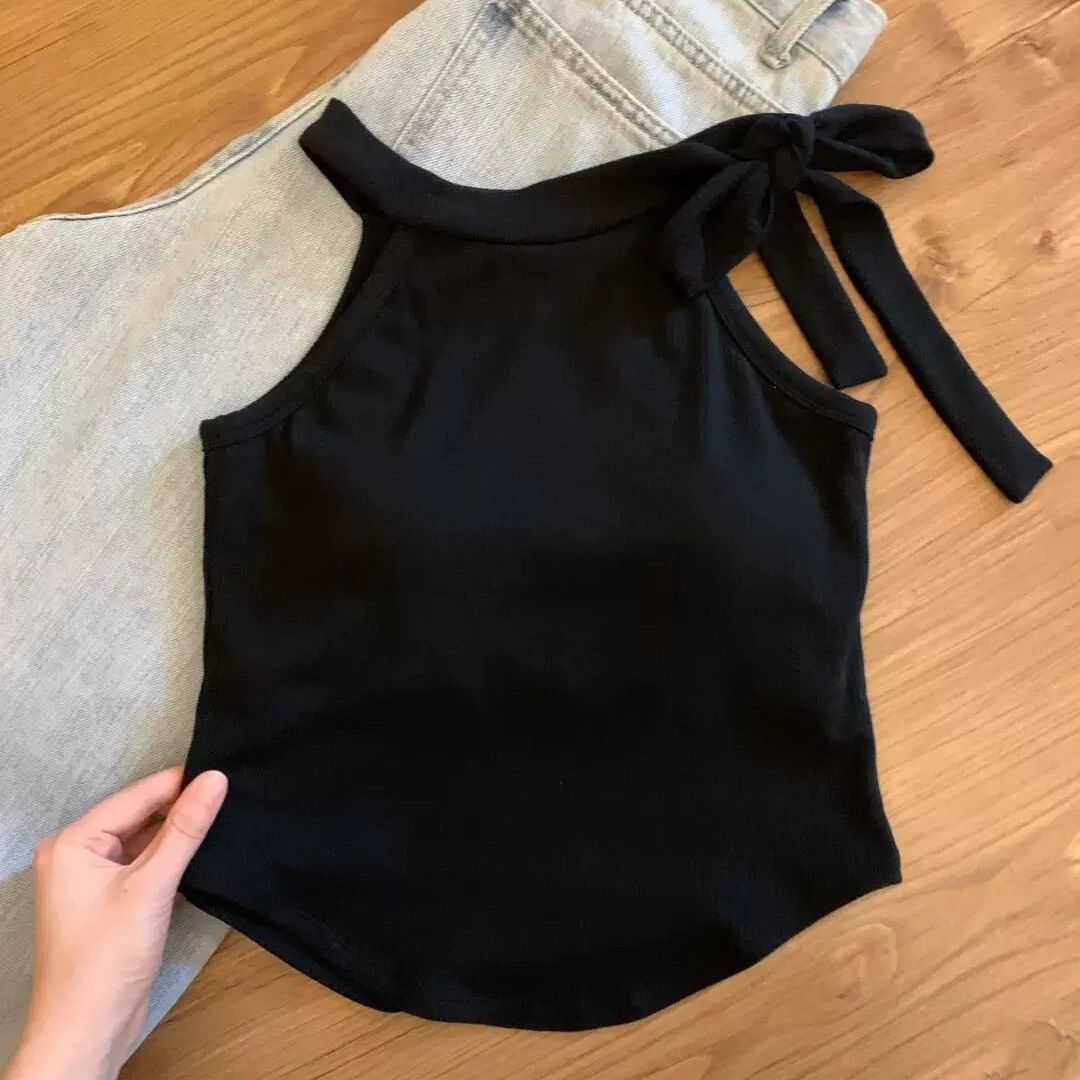 Summer Girls Lace-Up Neck Camisole