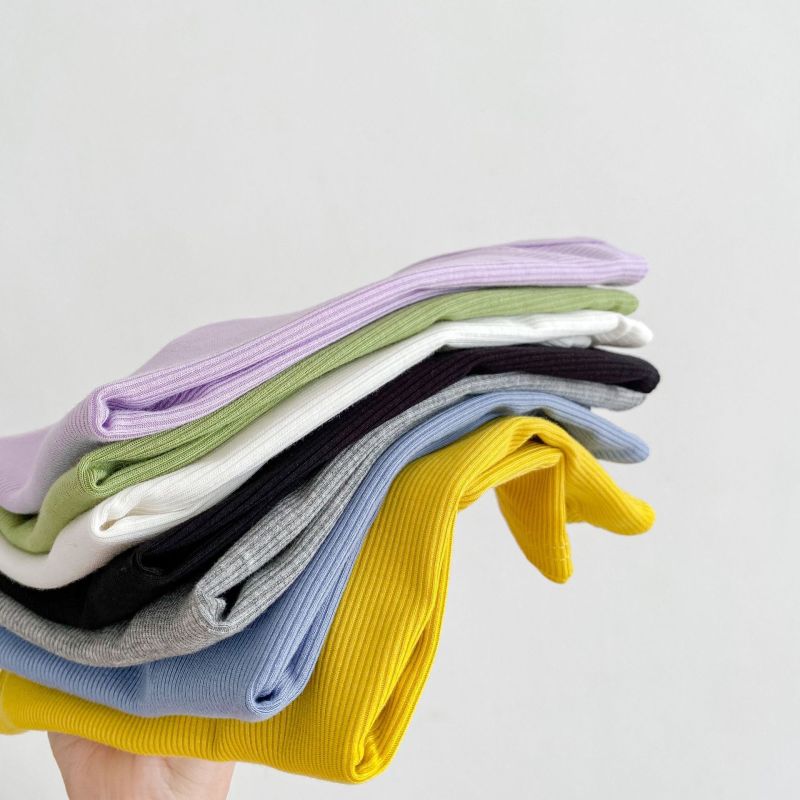 Kids Basic Solid Color Round Neck Short-sleeved Loose T-shirt