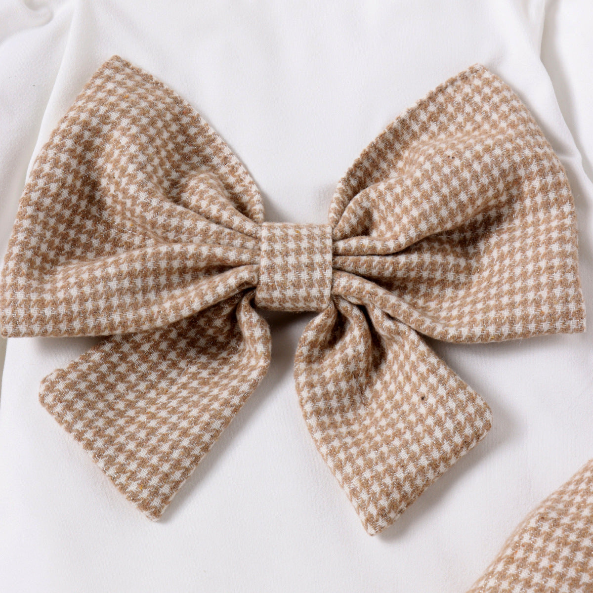 Autumn And Winter Girls' Fashion Bow Top And Skirt Two-Piece Set