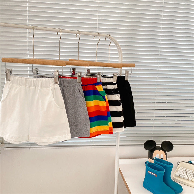 Children Kids Baby Fashion Boys Girls Casual Basic Stripe Print Shorts