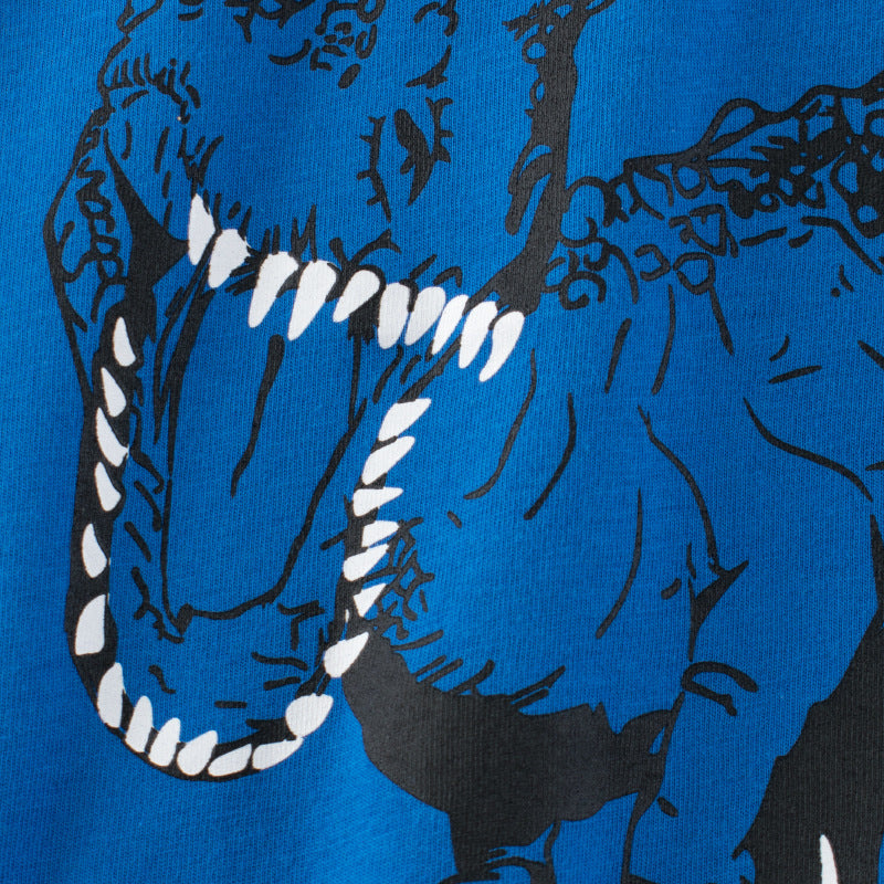 Children Kids Baby Fashion Boys Short Sleeve Cartoon Dinosaur Print Basic Round Neck T-Shirt