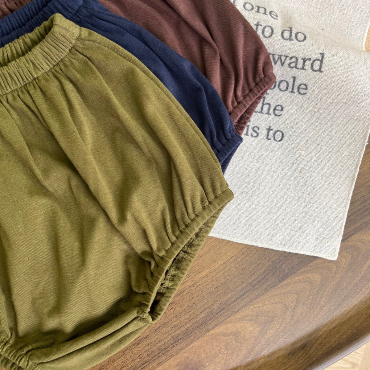 Baby Solid Color Cute Cotton Shorts