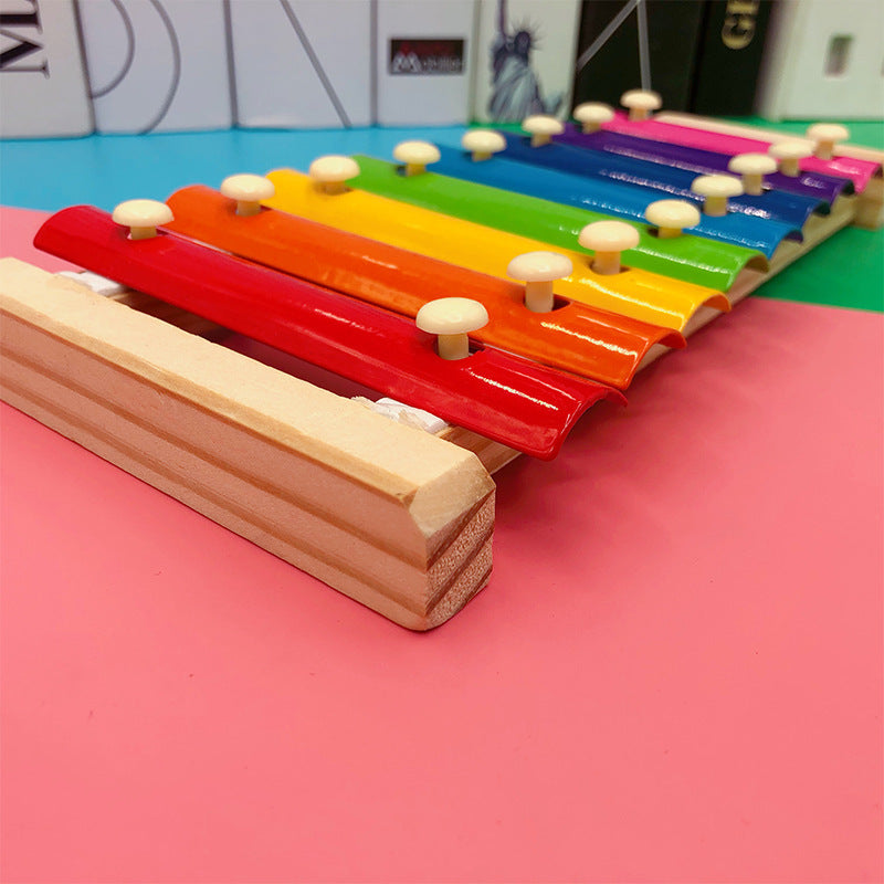 Baby Early Education Intelligence Color Octave Wooden Hand-knocking Toy