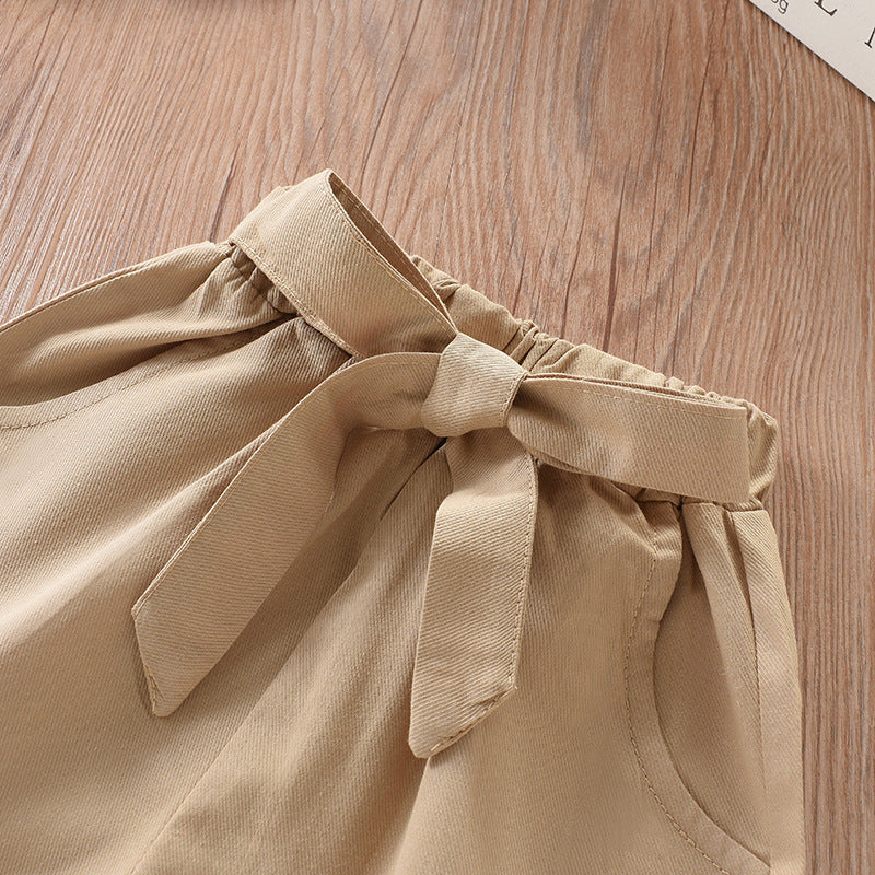 Children Kids Baby Fashion Girls Solid Color Thin Casual Shorts
