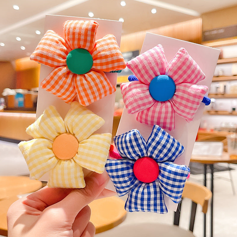 Kids Girls Cute Sweet Flower Hair Rings