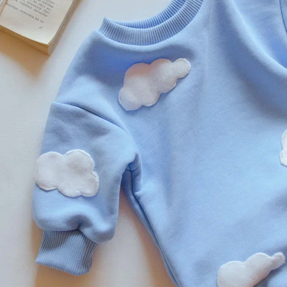 Newborn Infant Baby Stereo Clouds Floral One-Piece Rompers