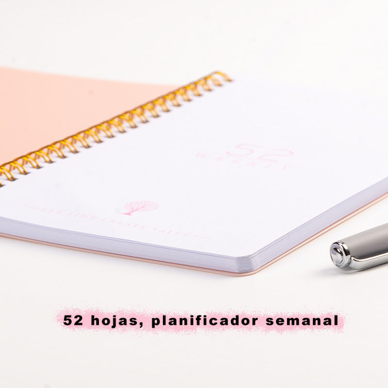 A5 Planning Spanish Coil Book Matte Transparent Notebook