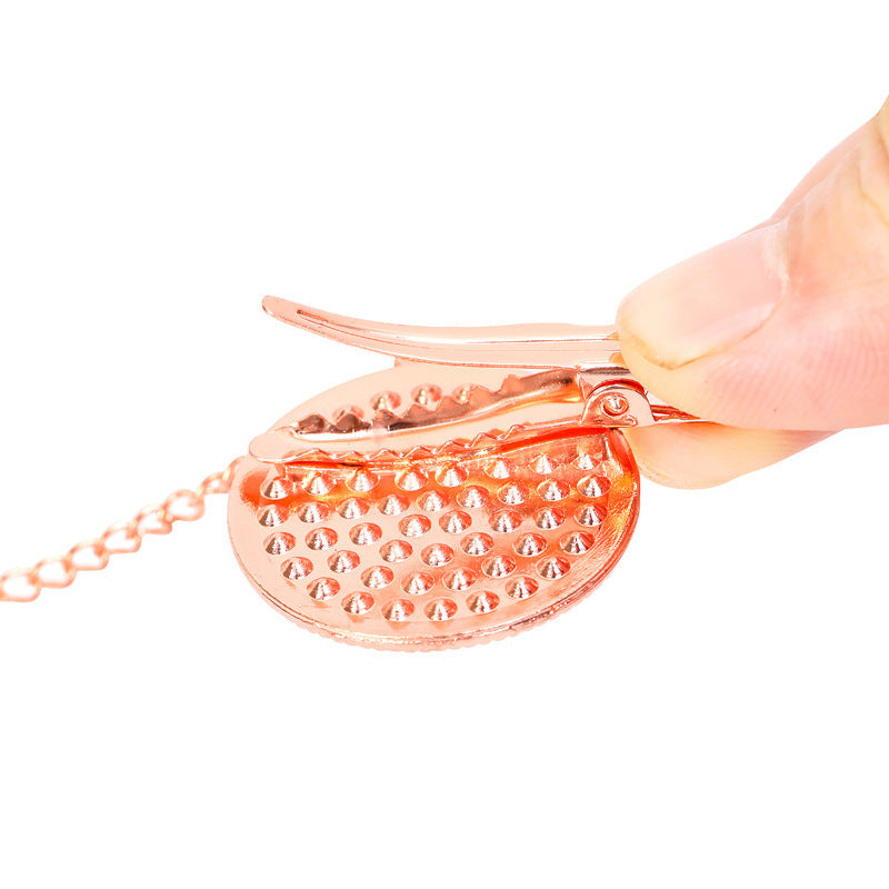 Baby 26 Letter Rose Gold Rhinestone Decor Weaning Soothing Pacifier