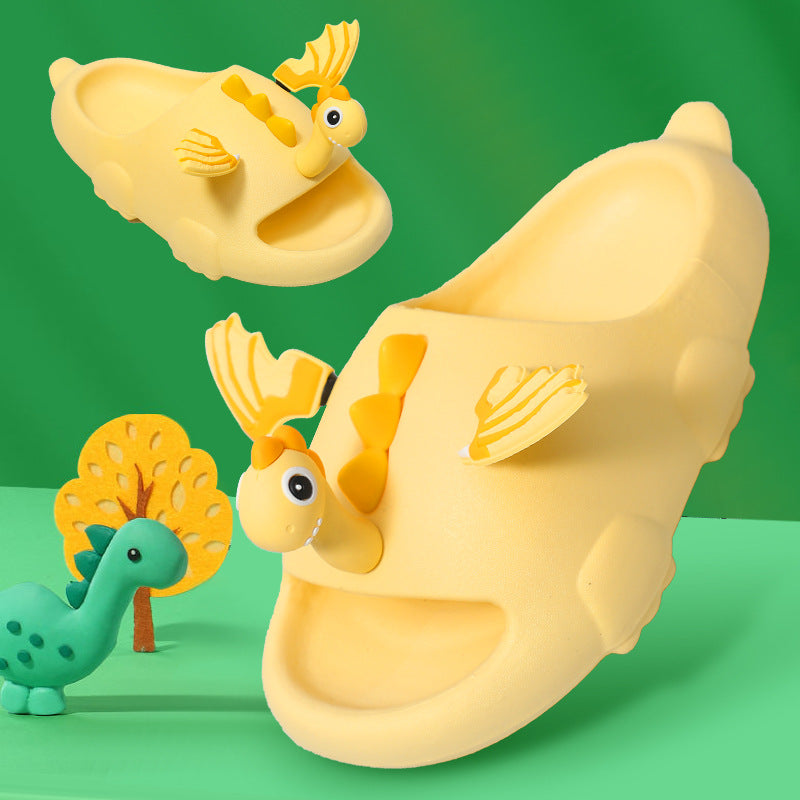 Kids Unisex Cute Cartoon Dinosaur Thick-Soled Slippers