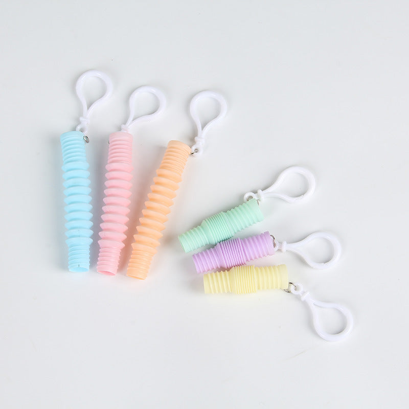 Tpr Water Pipe Keychain Stress Relief Toy