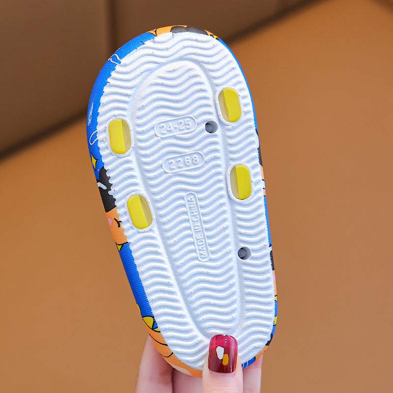 Children Kids Baby Fashion Boys Casual Cute Cartoon Dinosaur Soft Bottom Slippers Shoes