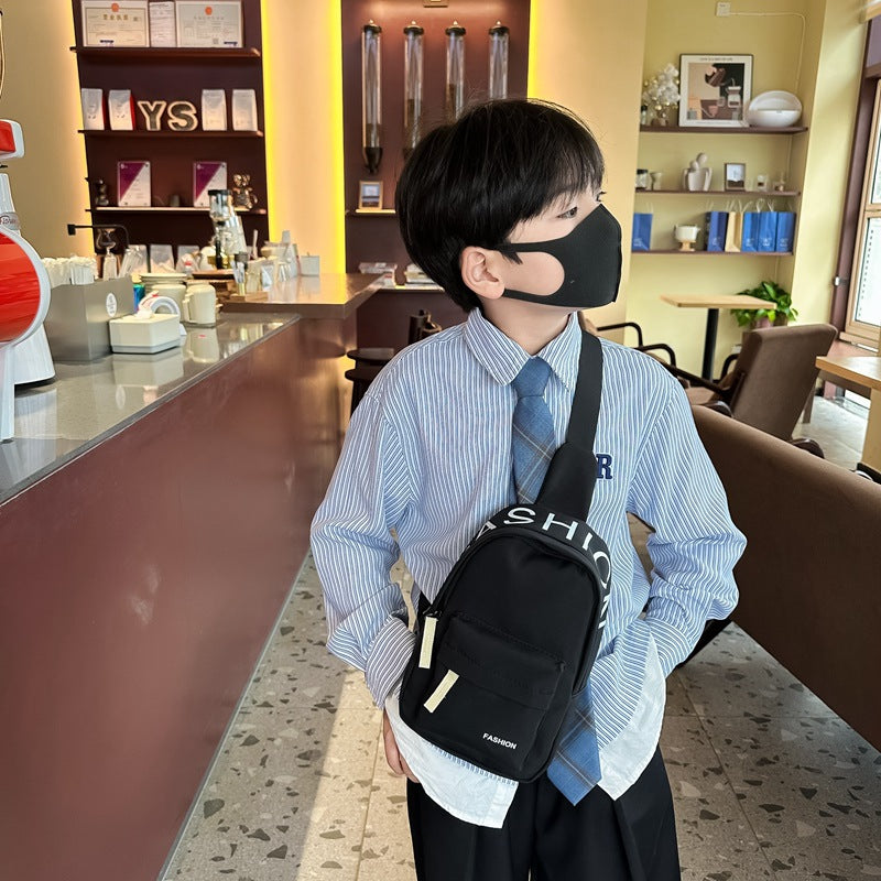 Kids Unisex Casual Cute Alphabet Chest Bag