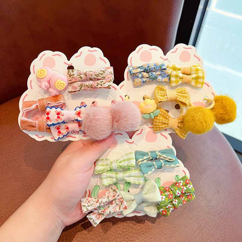 Kids Girls Cute Sweet Bow Hair Rings
