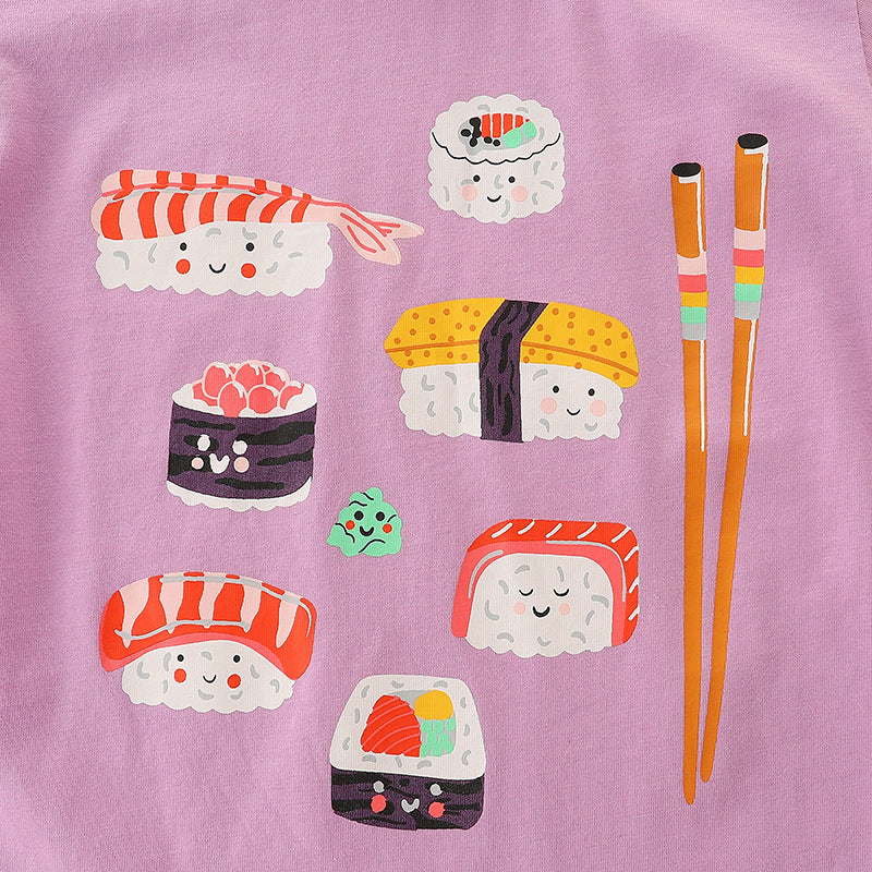 Kids Toddler Boys Girls Casual Cute Cartoon Print Short Sleeve Round Neck T-Shirt