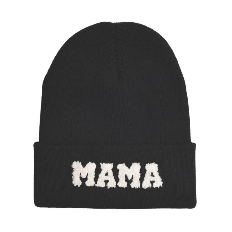 Women'S Letter Embroidery Outdoor Warm Pullover Knitted Hat