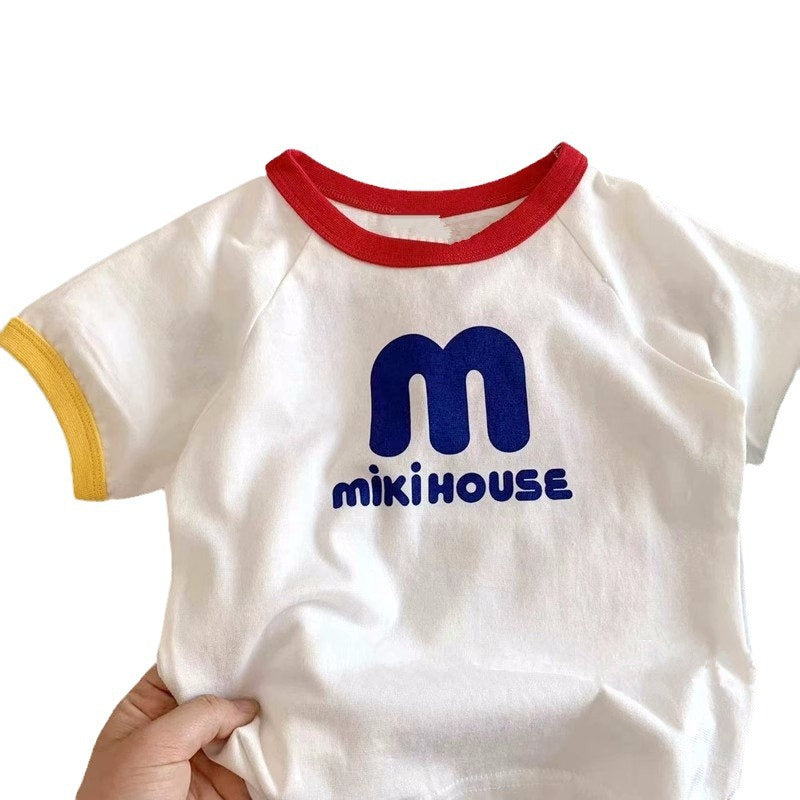 Kids Toddler Boys Girls Casual Cute Letter Print Short Sleeve T-Shirt