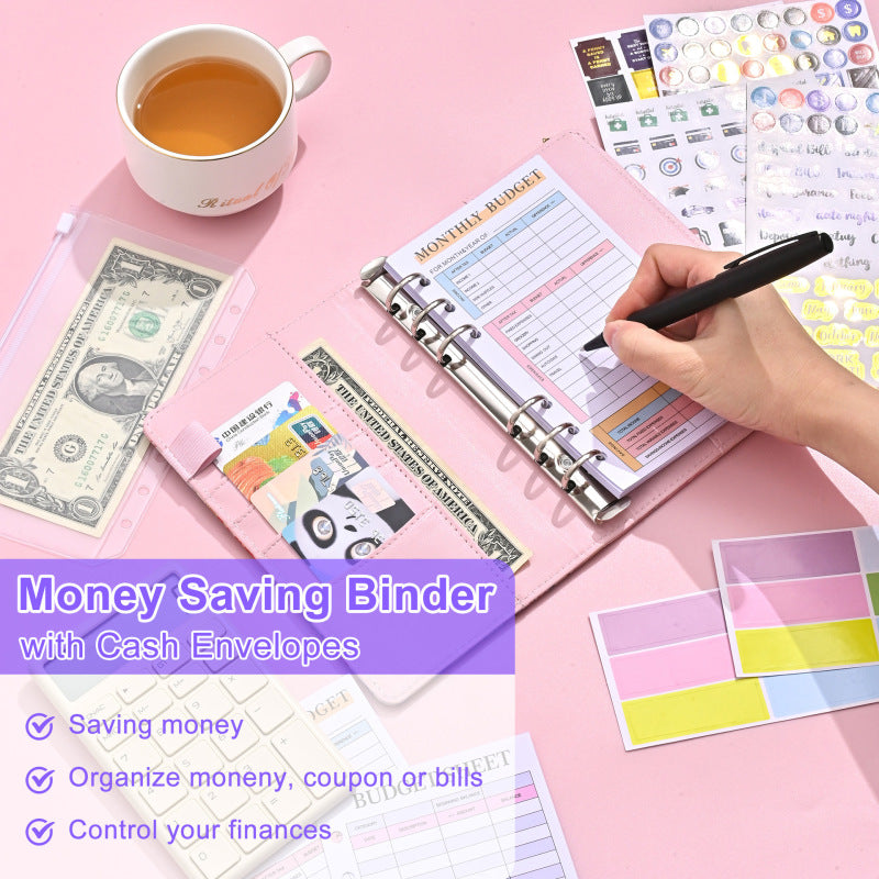 A6 Binder Financial Planning Leather PU Notebook