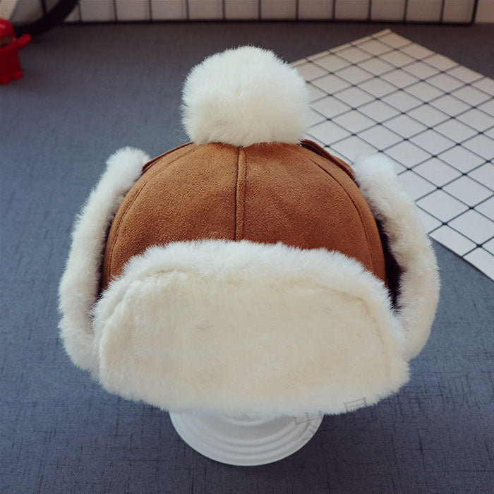 Toddlers Newborn Baby Plus Velvet Warm Ear Protection Hat