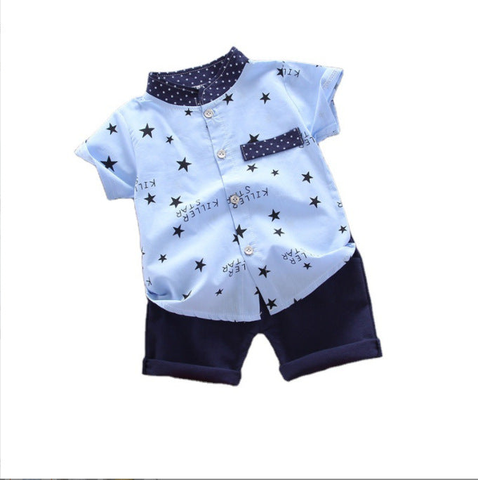 Boy'S Fashion Shirt Two-Piece Set