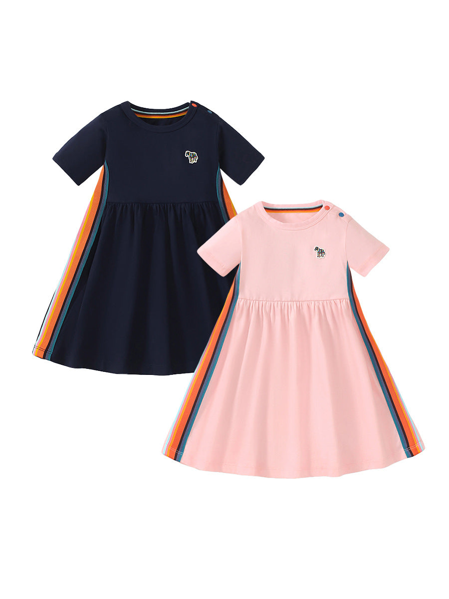 Kids Toddler Girls Casual Cute Short Sleeve Dress