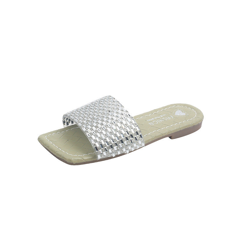 Children Kids Baby Fashion Girls Rhinestone Casual Outdoor Slippers Shoes