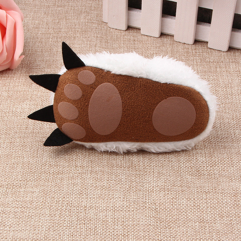 Kids Winter Warm And Cute Plush Claw Slippers
