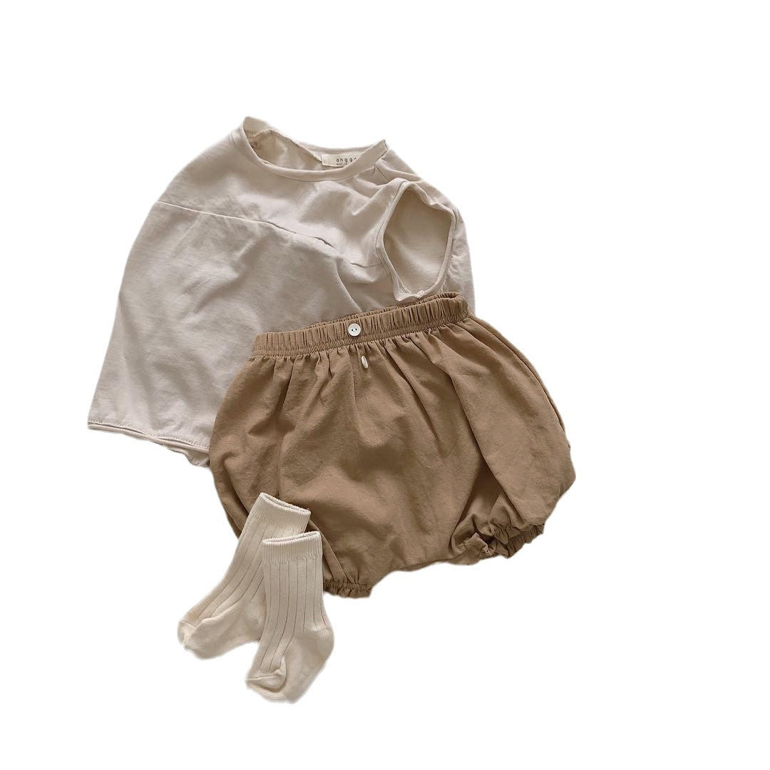 Baby'S Simple Print Shorts