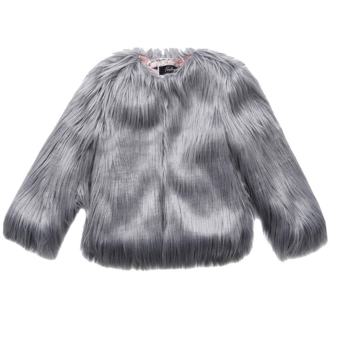 Winter Kids Toddler Girls Faux Fur Plush Solid Coat