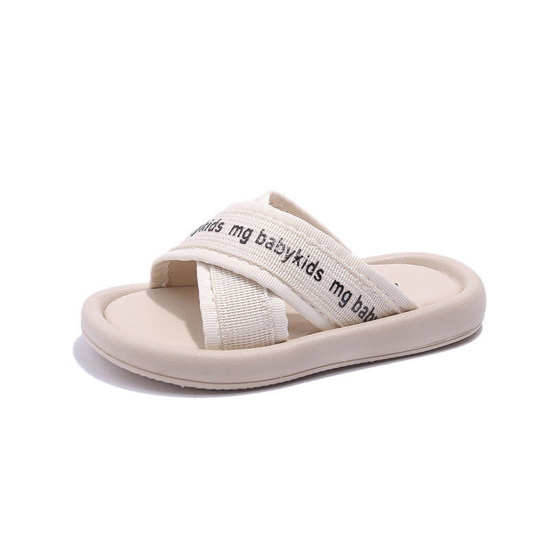Children Kids Baby Fashion Girls Boys Soft Bottom Cross Beach Casual Slippers Shoes