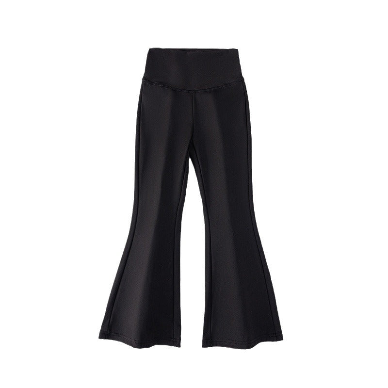 Girls High Waist Slim-Fit Yoga Flare Pants