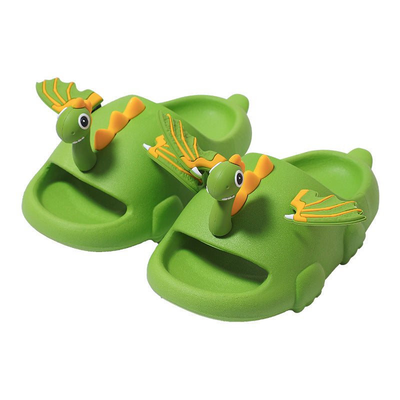 Kids Unisex Cute Cartoon Dinosaur Thick-Soled Slippers