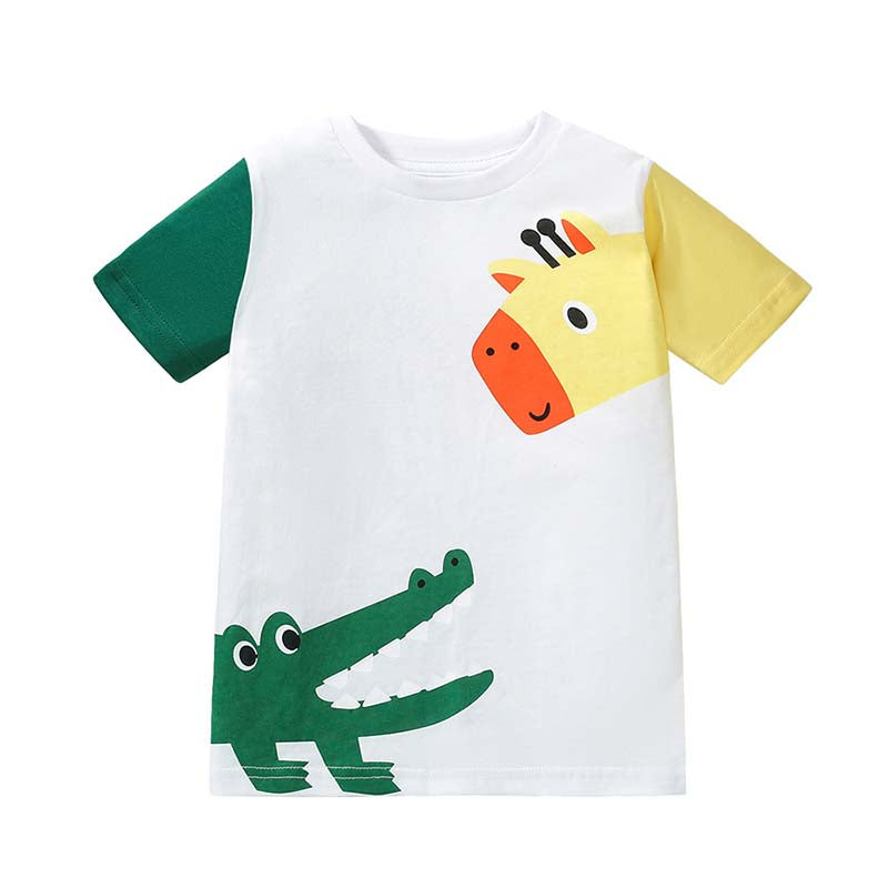 Kids Toddler Boys Casual Cartoon Short Sleeve T-Shirt