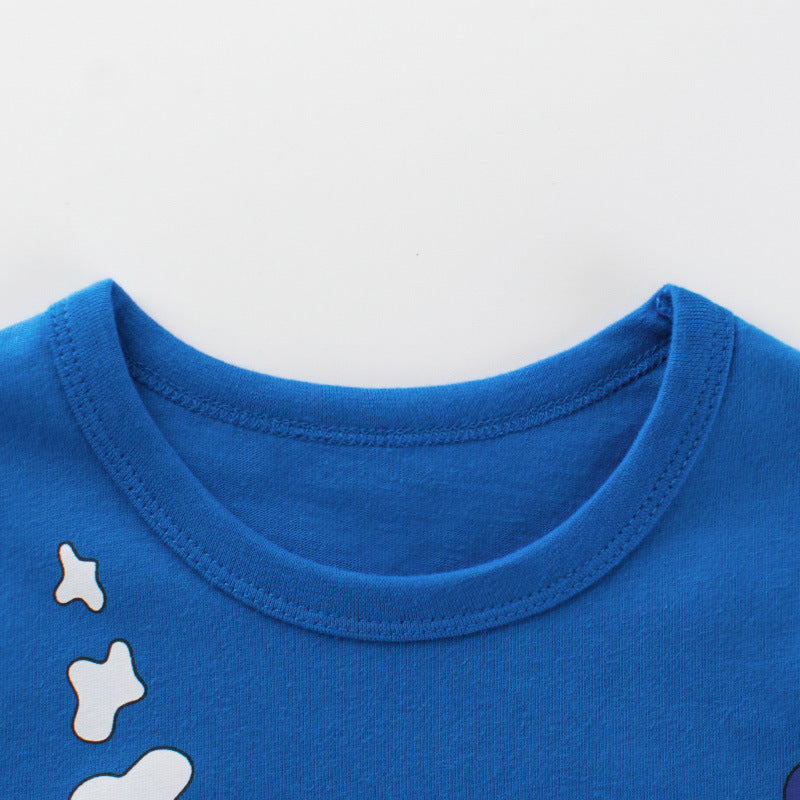 Kids Toddler Boys Casual Cute Alphabet Cartoon Print Long Sleeve T-Shirt