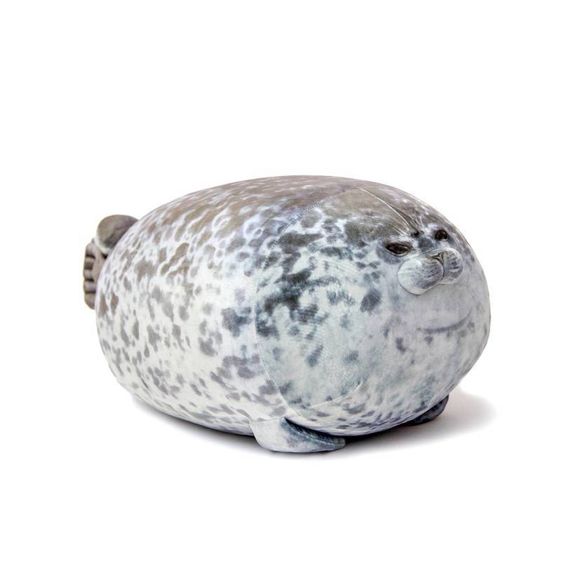 Angry Blob Seal Pillow Chubby 3D Novelty Sea Lion Doll Plush Stuffed Toy