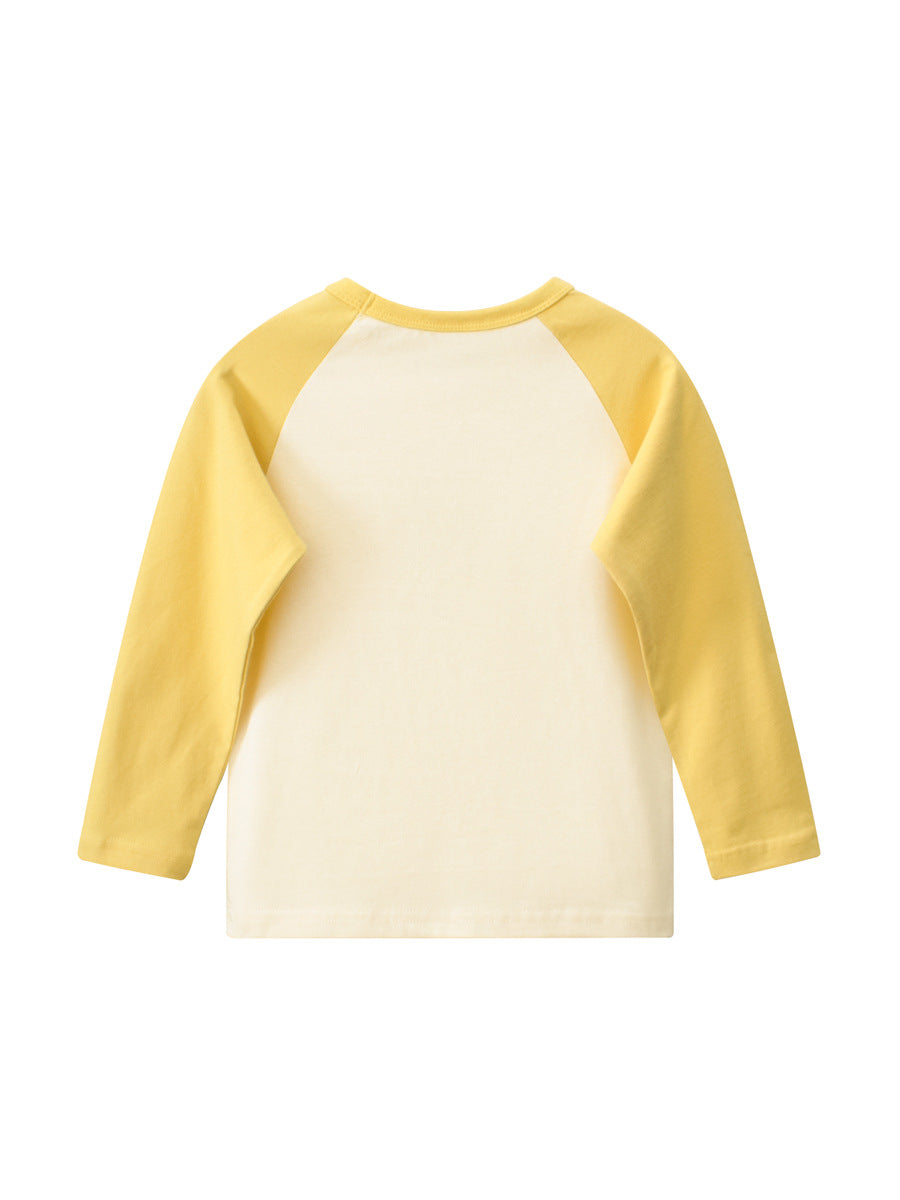 Kids Toddler Boys Girls Casual Cute Alphabet Cartoon Print Long Sleeve Round Neck T-Shirt