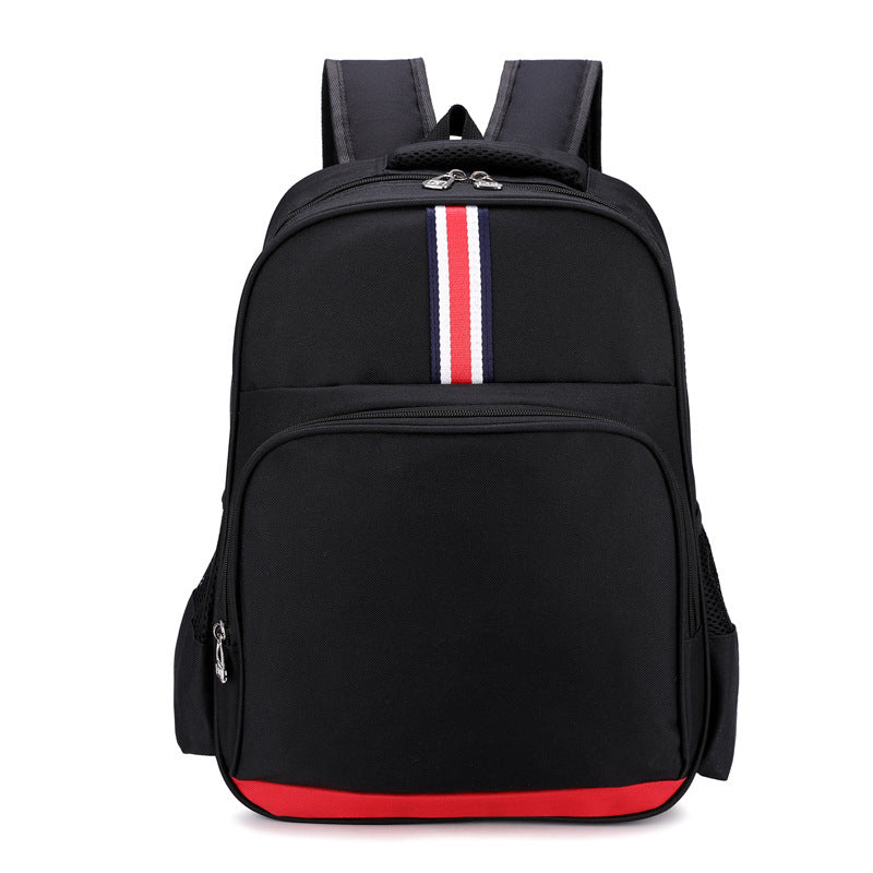 Children Fashion Girls Boys Color Matching Canvas Backpack School Bag