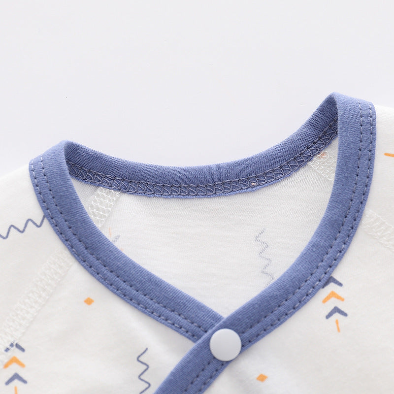 Baby Basic Cartoon Printing Thin Cotton Long-Sleeved Soft Romper
